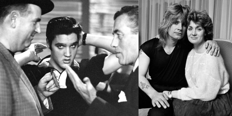 Colonel Tom Parker and Sharon Osbourne